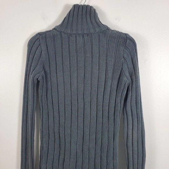 Eddie Bauer Cable Knit Cardigan Fishermans Sweater Long Sleeve Buttons Green XS - Picture 6 of 10